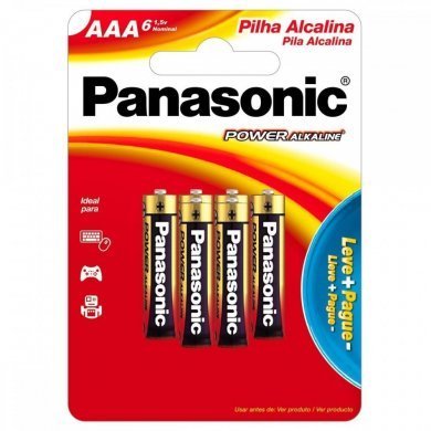 LR03XAB/6B Panasonic pilha power alkaline AAA 1.5V com 6x und