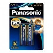 Panasonic Pilha Alcalina Premium AA 1.5v Cartela com 2 Unidades