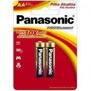 Panasonic pilha power alkaline AA 1.5V Cartela com 2 pilhas