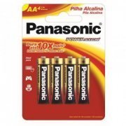 Panasonic pilha power alkaline AA 1.5V Cartela com 4 