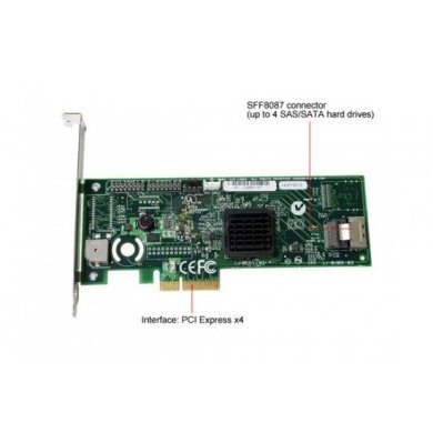 LSI00132 Controladora LSI MegaRAID SAS 8204ELP 4 Canais SAS/SATA RAID 0/1/