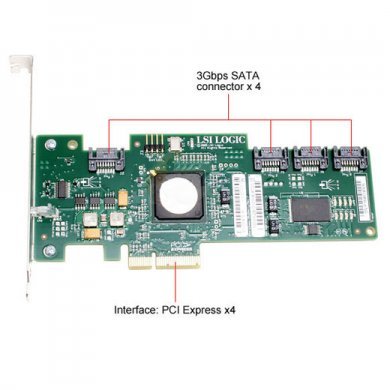LSI00168 Controladora LSI SAS/SATA SAS3041E-R, 3Gb/s, 4 Canais, PCI-Expres
