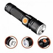 Mini Lanterna LED UV recarregável de alumínio com zoom 3 modos de operação