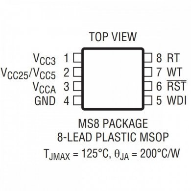 LTC1726EMS8-5 Ci supervisor de tensão com Reset e Watchdog Timer