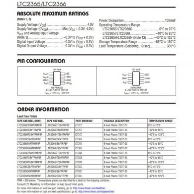 LTC2366 Conversor A/D 12 bits 3MSPs LTCYZ SOT-23-8