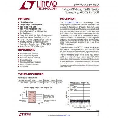 LTC2366 Conversor A/D 12 bits 3MSPs LTCYZ SOT-23-8