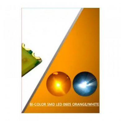 LED Branco e Laranja SMD 0605 1.6x1.5mm (Kit 3000x)