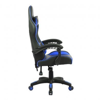 LVC01DN-BLU Level cadeira gamer azul e preta reclinável 100KG