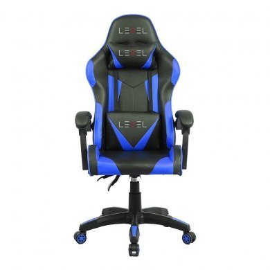 LVC01DN-BLU Level cadeira gamer azul e preta reclinável 100KG