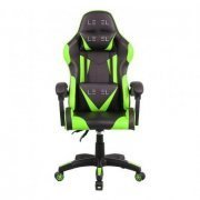Foto de LVC01DN-GRN Level cadeira gamer verde e preta reclinável 100KG 