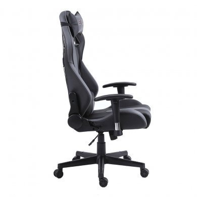 LVC02BN-GRY Level cadeira gamer cinza e preta reclinável 120KG