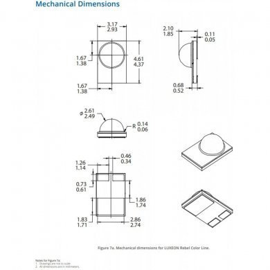 LXML-PM01-0090-KIT50 50x LED verde alto brilho 2.8V 350mA 530nm