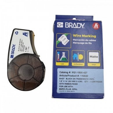 M21-1500-427 Etiqueta Brady original auto laminada 38mm 4.27m