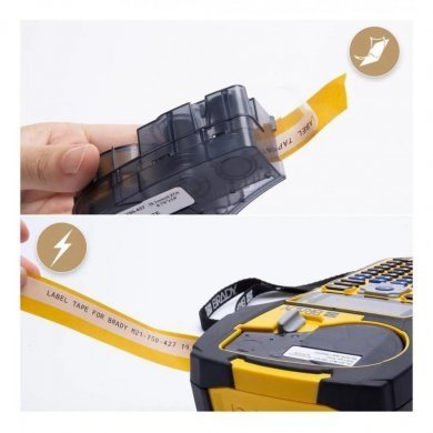 FITA COMPATÍVEL BRADY 38.1mm 4.27M Preto / Branco