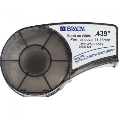 M21-250-C-342 Brady Fita Preto no Branco Polyolefin 11.15mm