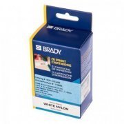 Brady etiqueta BMP21 9.53mm x 4.88m nylon fundo branco com letra em preto