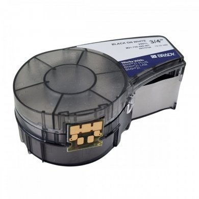 M21-750-595-WT Etiqueta Brady original 3/4 19.1mm preto no branco