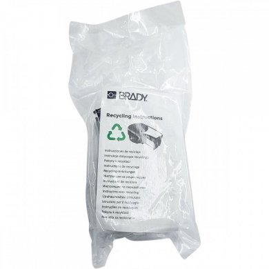 M21-750-595-WT Etiqueta Brady original 3/4 19.1mm preto no branco