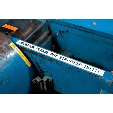 M21-750-595-WT Etiqueta Brady original 3/4 19.1mm preto no branco