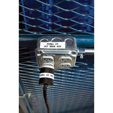 M21-750-595-WT Etiqueta Brady original 3/4 19.1mm preto no branco