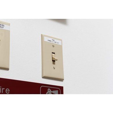 M21-750-595-WT Etiqueta Brady original 3/4 19.1mm preto no branco