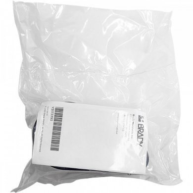 Brady fita genuina black on white 25.4mm x 7.62m