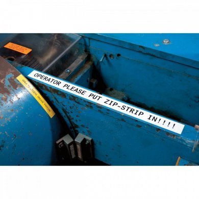 Brady etiqueta vinil preto sobre branco 38.1mmx7.6m