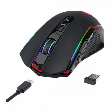 Redragon mouse gamer Ranger Lite sem fio 8000DPI preto