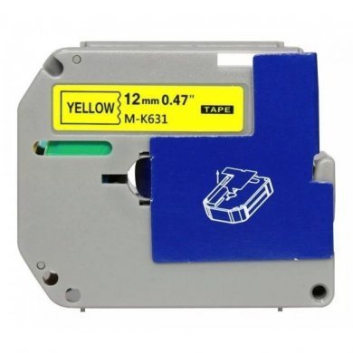Fita MK231 12mm 8M Preto sobre Amarelo