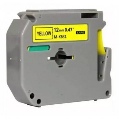 M-K631 Fita MK231 12mm 8M Preto sobre Amarelo