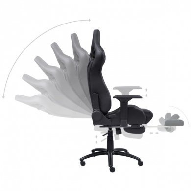 PCYES Cadeira Gamer Mad Racer V12 Preto