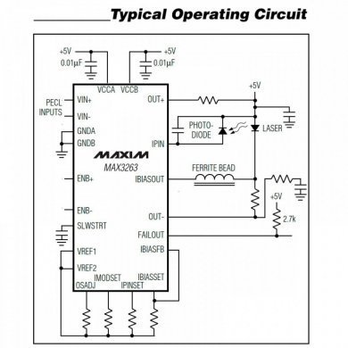 MAX3263CAG Laser Diode Driver +5V SMD 24 Pinos SSOP-24