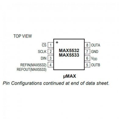 MAX5535ETC+T MAX5535 Digital to Analog Converter DAC 12Bit