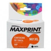 Cartucho de Tinta Maxprint 901XL Preto 17ml, Compatível com HP Officejet J4500, J4540, J4550, J4580, J4640, J4660, J4680
