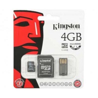 MBLY4G2/4GB Cartão de Memória MicroSD Kingston 4GB
