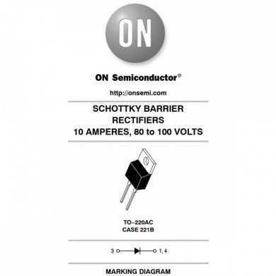 MBR1080G Diodo SCHOTTKY MBR1080G NFA1032G B1080G (Kit 2x)