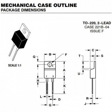 MBR1080G Diodo SCHOTTKY MBR1080G NFA1032G B1080G (Kit 2x)