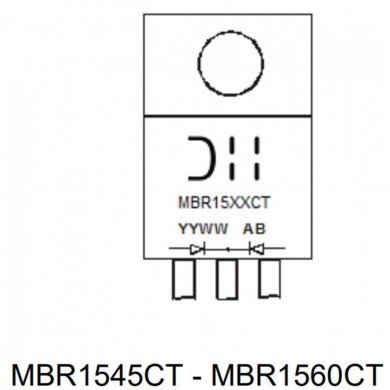 MBR1545CT DIODO SCHOTTKY MBR1545CT 15A 45V (KIT 5x)