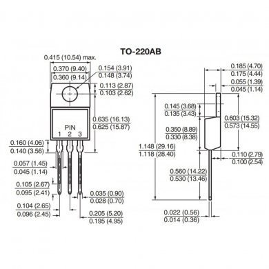 MBR1545CT DIODO SCHOTTKY MBR1545CT 15A 45V (KIT 5x)