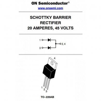 MBR2045CT Diodo retificador SCHOTTKY 2045CT 45V 20A (Kit 2x)