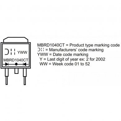 MBRD1040CT Diodo SCHOTTKY Dual BARRIER RECTIFIER 10A (kit 5x)