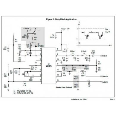 MC1374P CI Motorola Modulador Oscilador de RF
