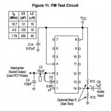 MC1374P CI Motorola Modulador Oscilador de RF
