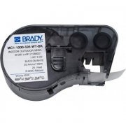 Brady fita genuina black on white 25.4mm x 7.62m para