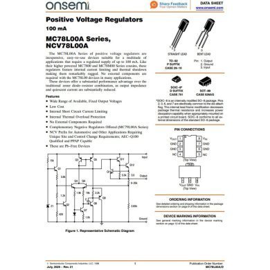 MC78L08ACDR2G 10x MC78L08A Regulador de Tensão Linear 8L08A 8V 100mA SOIC8