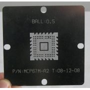 Reballing Stencil Template 10x10cm, Ball Size: 0.5mm pa Solder Ball Size: 0.5mm, Dimension: 10cm x 10cm