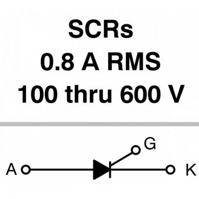 MCR100-6 Transistor retificador SCR 400V 800mA (Kit 5x)