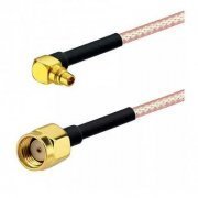 Cabo MCX Macho para RP-SMA Femea 20cm 
