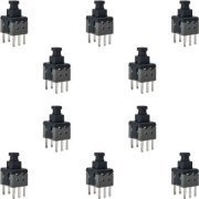 10x Push Button 6 Pinos On-Off sem trava 