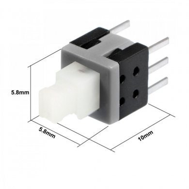 MD6-501-5858 Kit 10und Push Button 6 Pinos On-Off sem trava